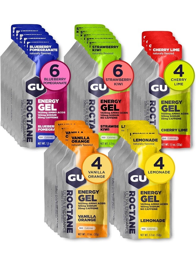 Gu Energy Roctane Ultra Endurance Energy Gel, 24-Count (Assorted Flavours, 24-Count) - Image 1